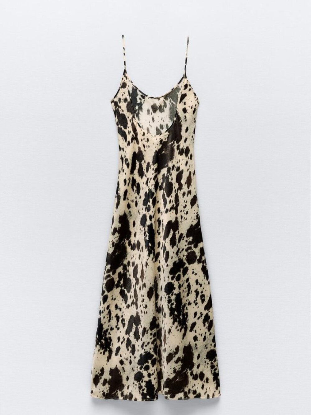 Zara Cowprint Maxi Slip Dress - Picture 6 of 13
